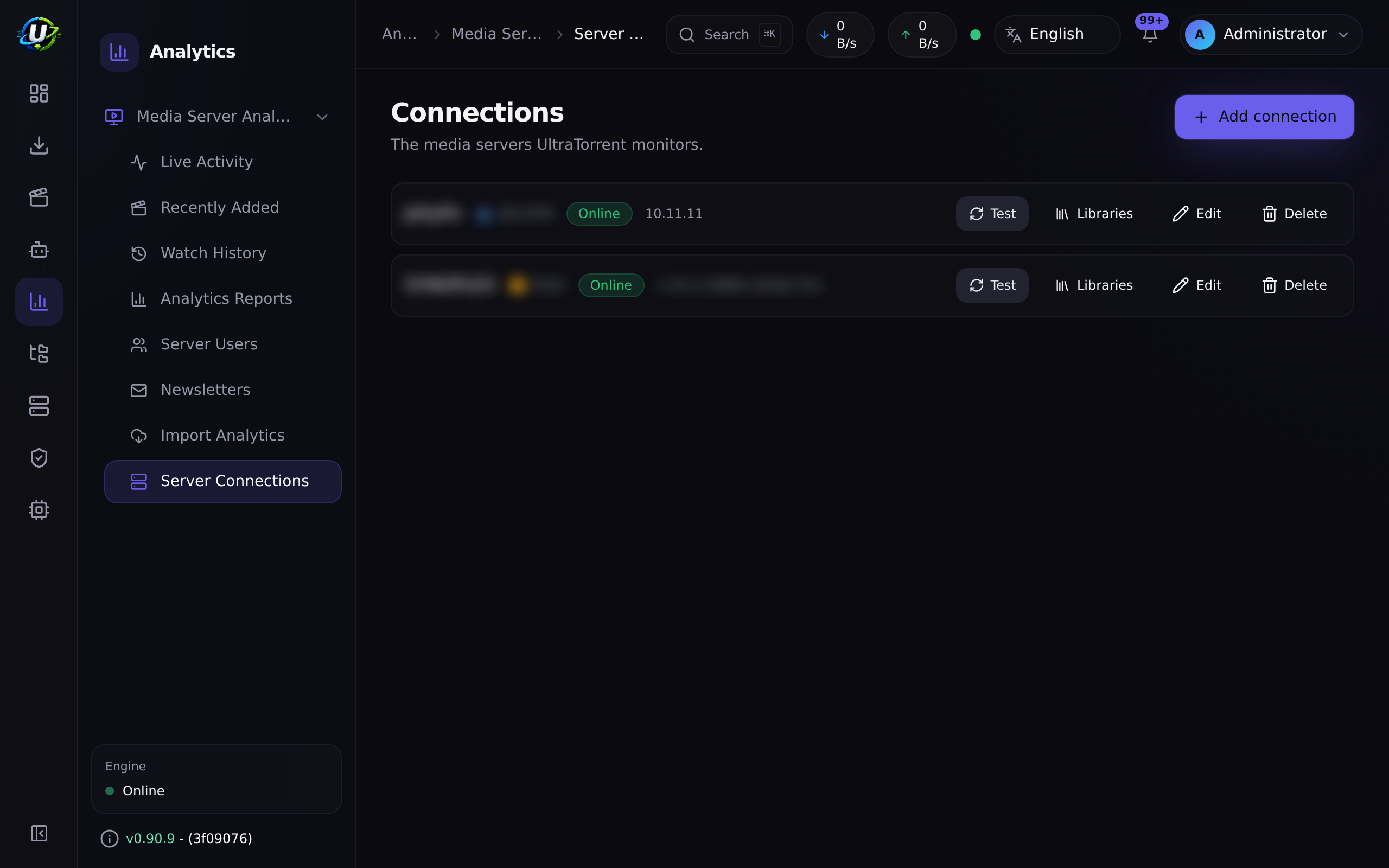 Configuración de Medios con una integración de servidor de medios configurada