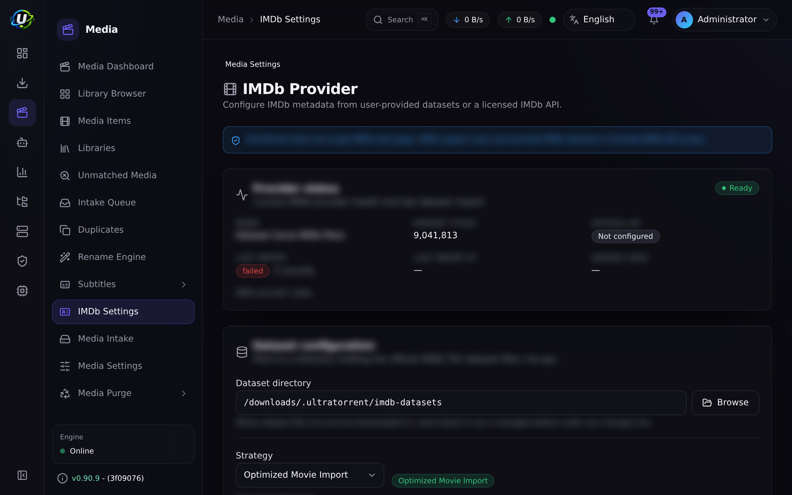 Importación del conjunto de datos de IMDb