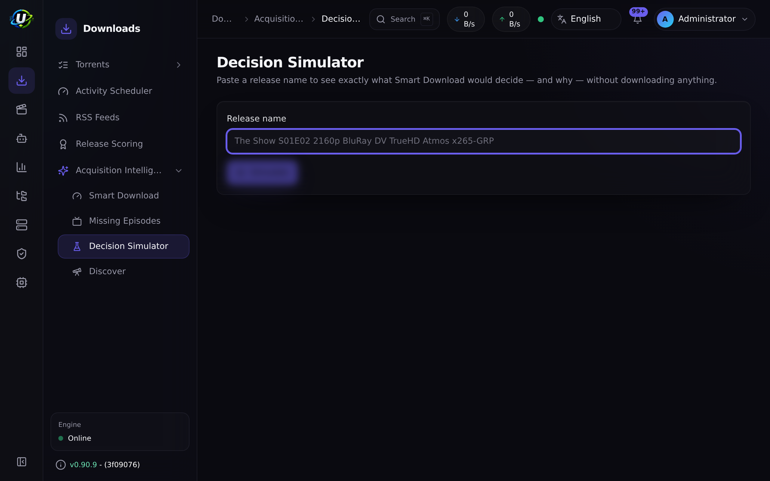 Simulador de Decisiones mostrando el pipeline explicable