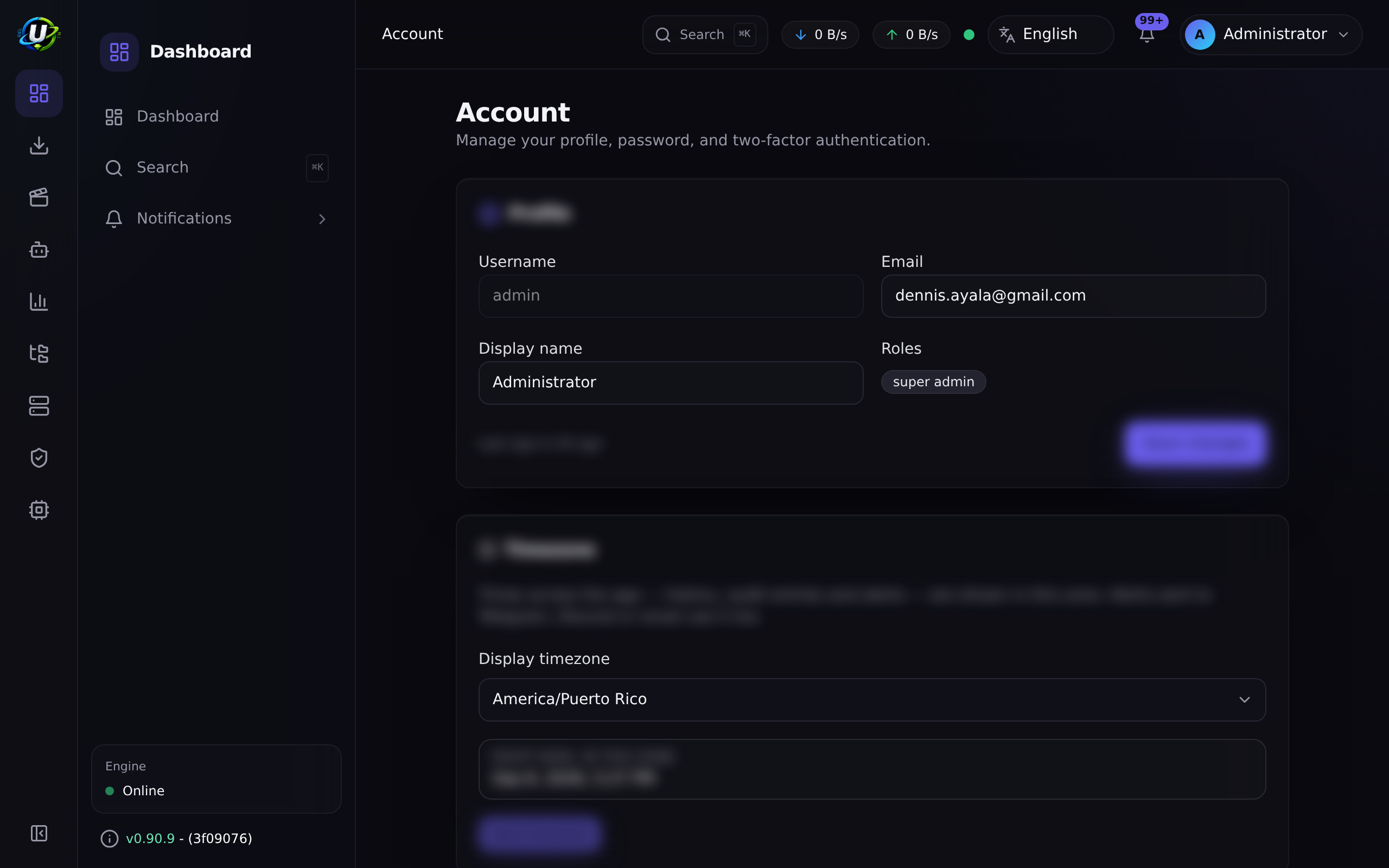 Configuración de dos factores